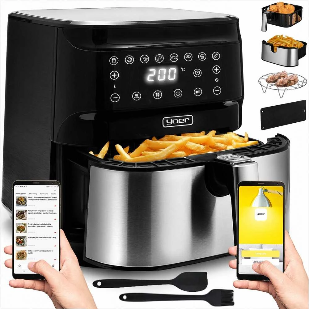 Karšto oro gruzdintuvė Yoer 4in1 6L 1700W +WiFi