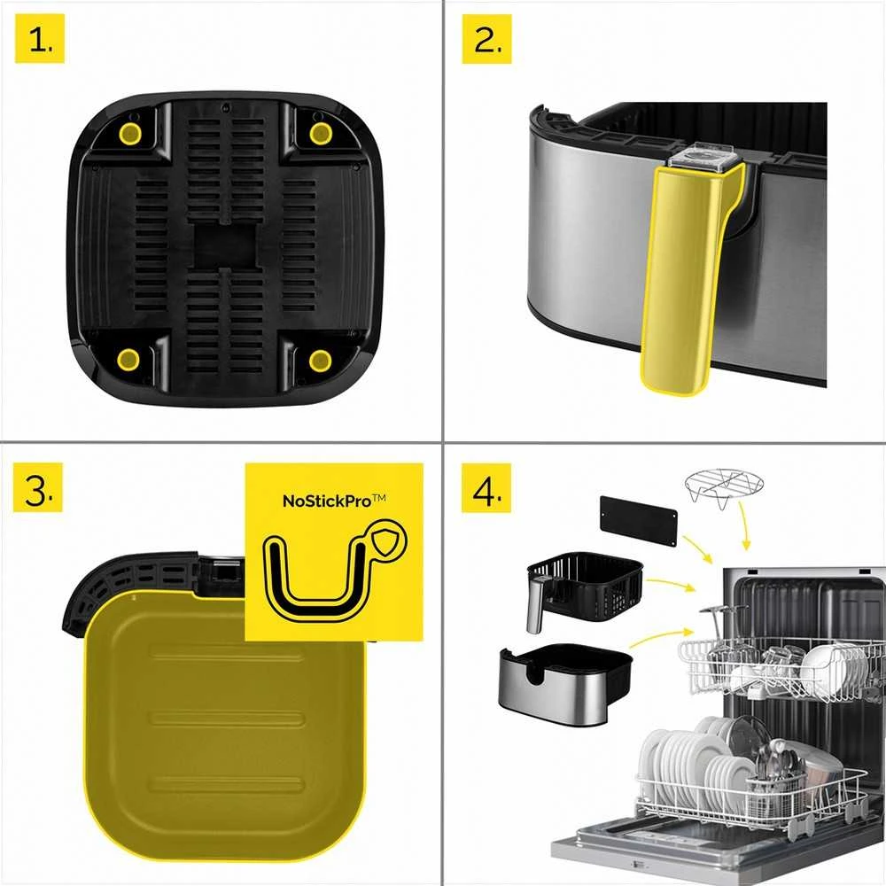 Karšto oro gruzdintuvė Yoer 4in1 6L 1700W +WiFi