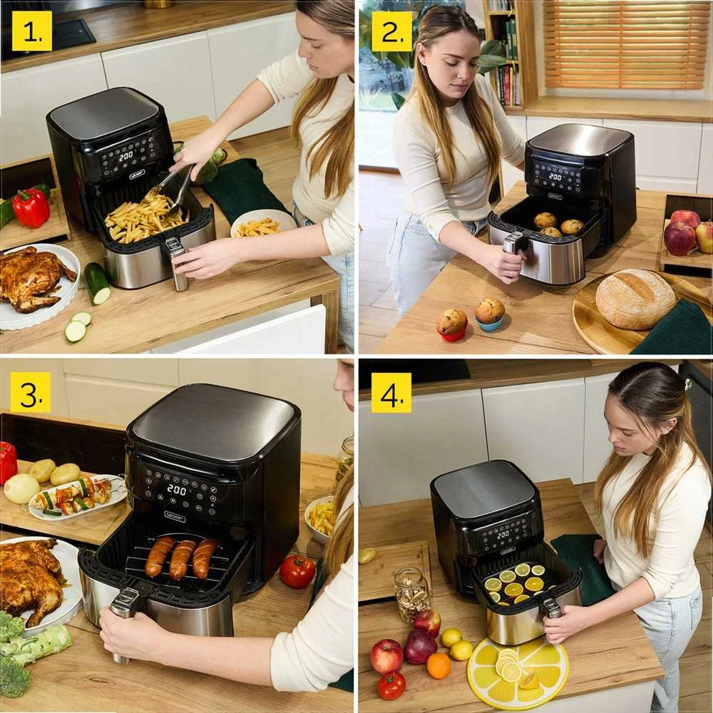 Karšto oro gruzdintuvė Yoer 4in1 6L 1700W +WiFi