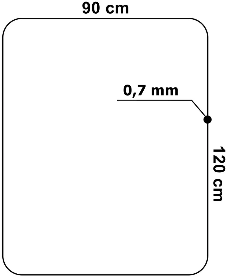 Kėdės kilimėlis kompiuteriui 120x90 cm, 0.7 mm, permatomas grindų apsauga, biuro kėdės padas, rašomojo stalo kilimėlis