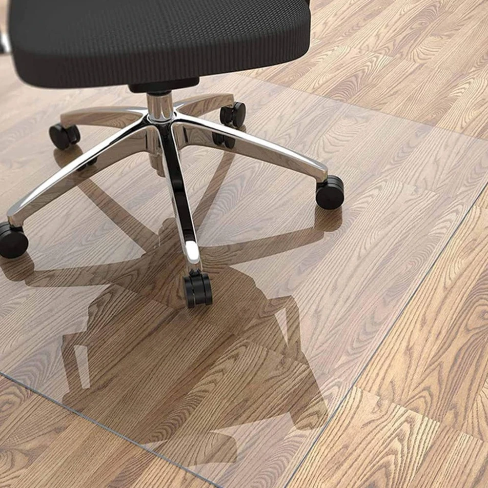 Kėdės kilimėlis kompiuteriui 120x90 cm, 0.7 mm, permatomas grindų apsauga, biuro kėdės padas, rašomojo stalo kilimėlis