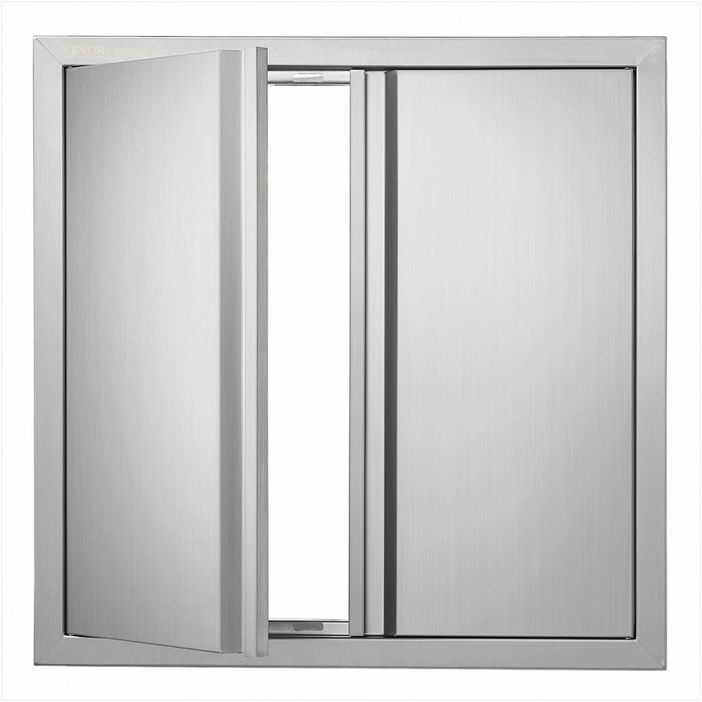 VEVOR Lauko virtuvės durys 610x610 mm, nerūdijančio plieno
