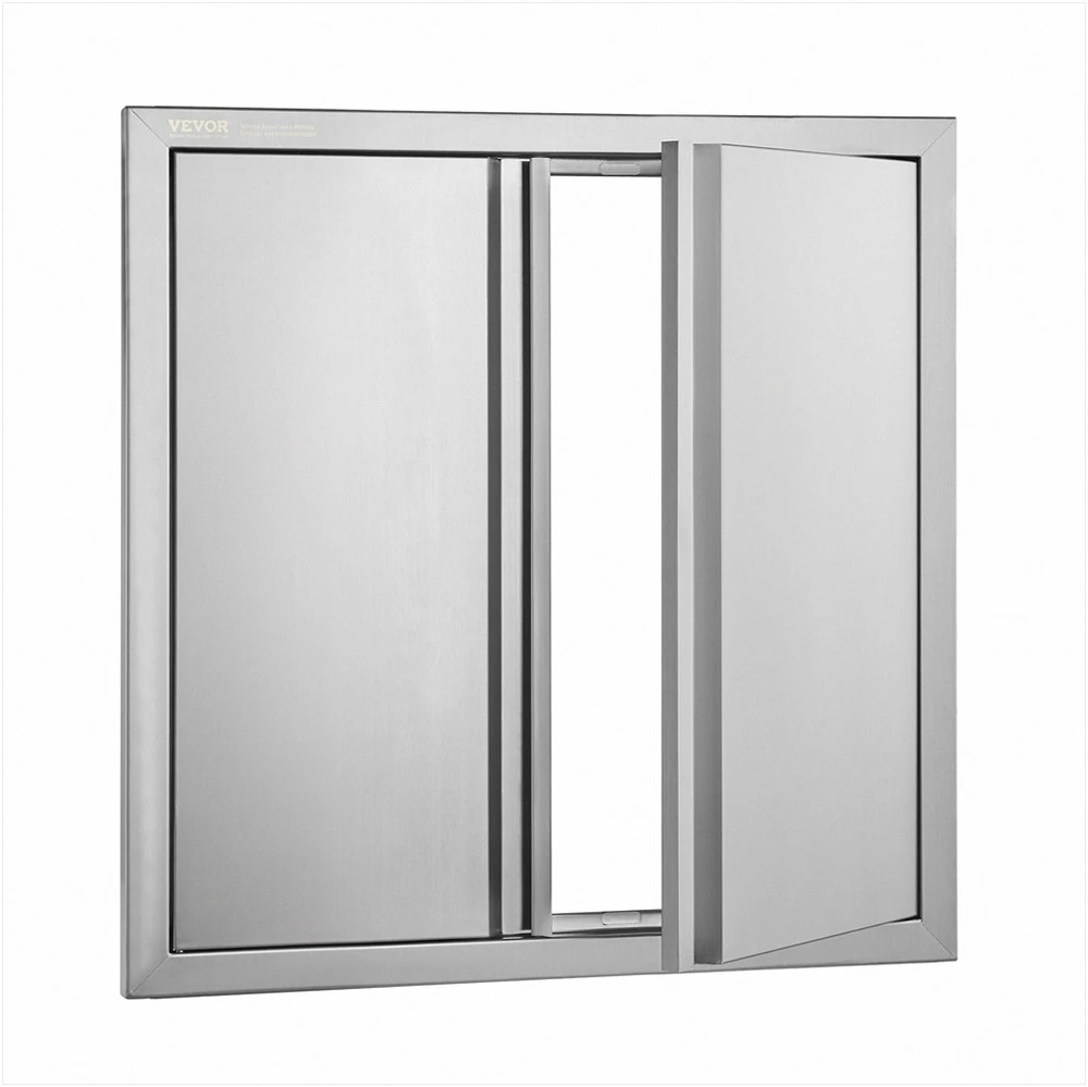 VEVOR Lauko virtuvės durys 610x610 mm, nerūdijančio plieno
