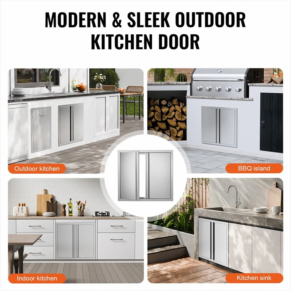 VEVOR nerūdijančio plieno kepsninės durelės 660x610 mm