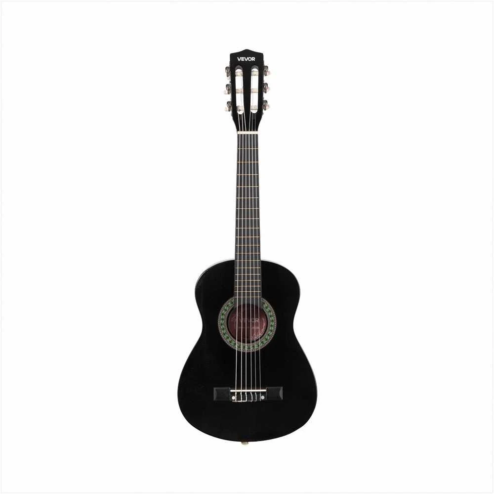 Klasikinės gitaros pradedančiųjų rinkinys, 780 mm liepos medienos instrumentas su nailoninėmis stygomis, derintuvu ir priedais, pradedančiųjų gitaros komplektas, gitara vaikams ir mokiniams