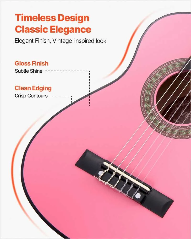 VEVOR Klasikinė gitara, 780 mm, su priedais pradedantiesiems
