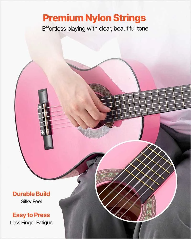 VEVOR Klasikinė gitara, 780 mm, su priedais pradedantiesiems