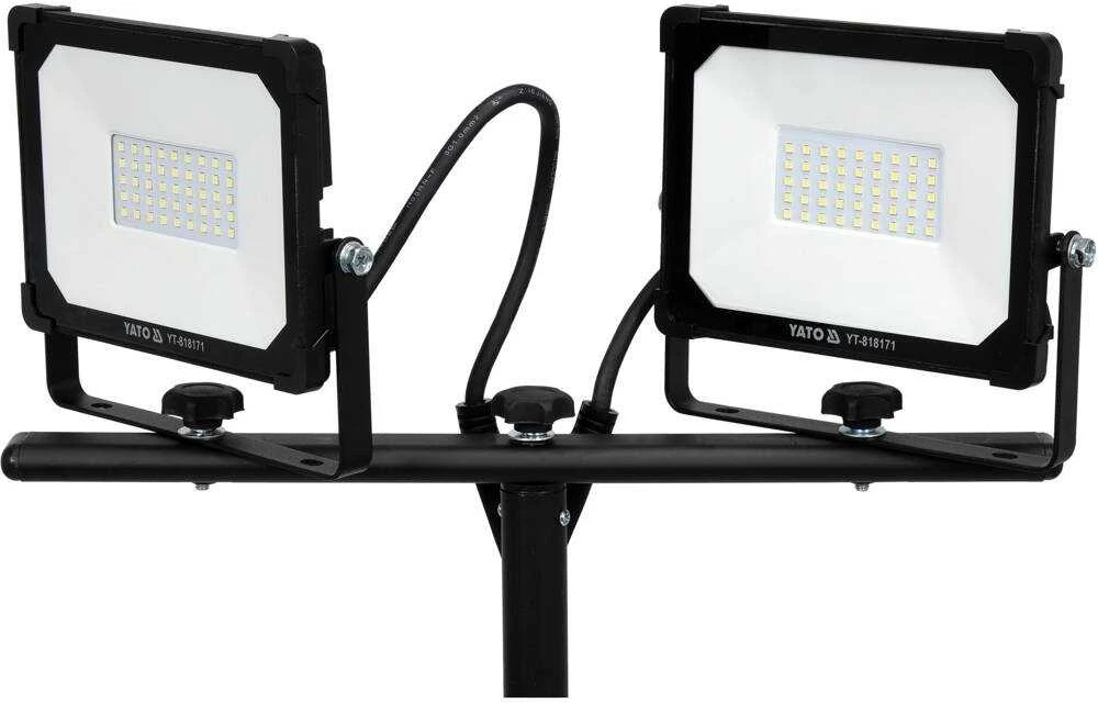 LED Prožektorius su stovu, 2x30W 5700LM, lauko prožektorius, reguliuojamas prožektorius, darbo lemputė