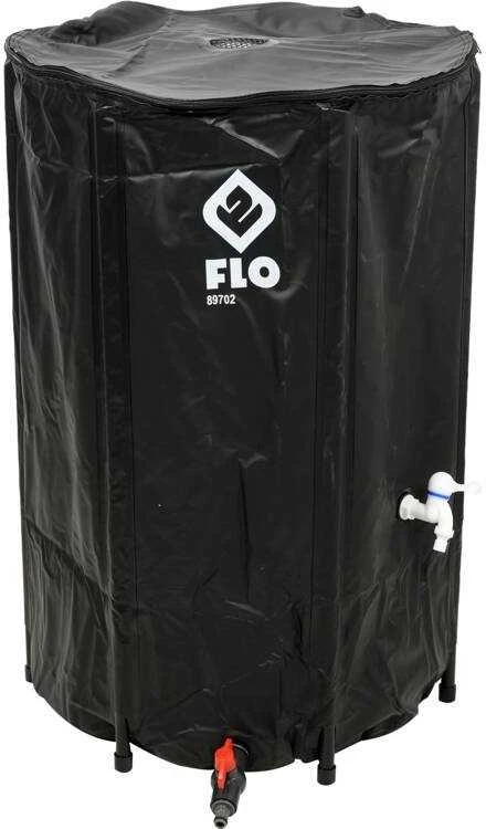 Lietaus vandens surinkimo talpa, 250L PVC, su filtru ir čiaupu, sodo vandens talpa, lietaus statinė