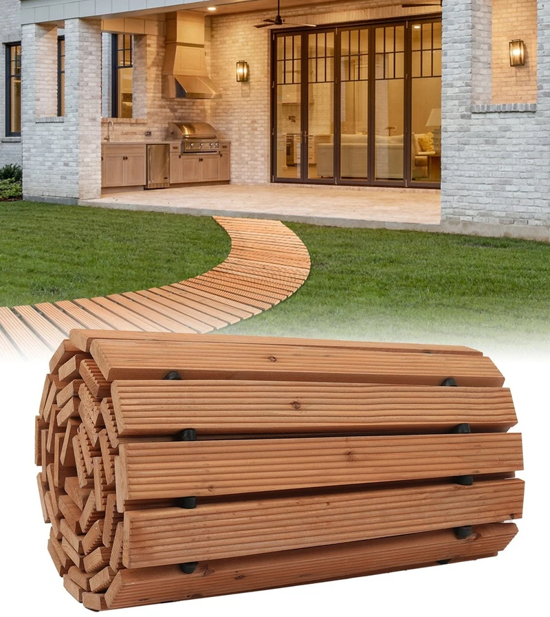 VEVOR Medinis sodo takas, 244 cm x 43 cm