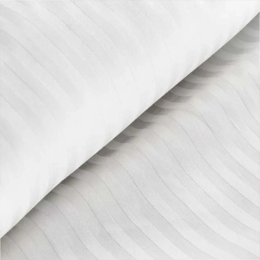 Eurofirany Medvilnės satino patalynės komplektas, 160x200 cm antklodės užvalkalas su dviem pagalvių užvalkalais, dryžuotas raštas, užtrauktukas, kvėpuojantis audinis, miegamojo tekstilė Patalynė