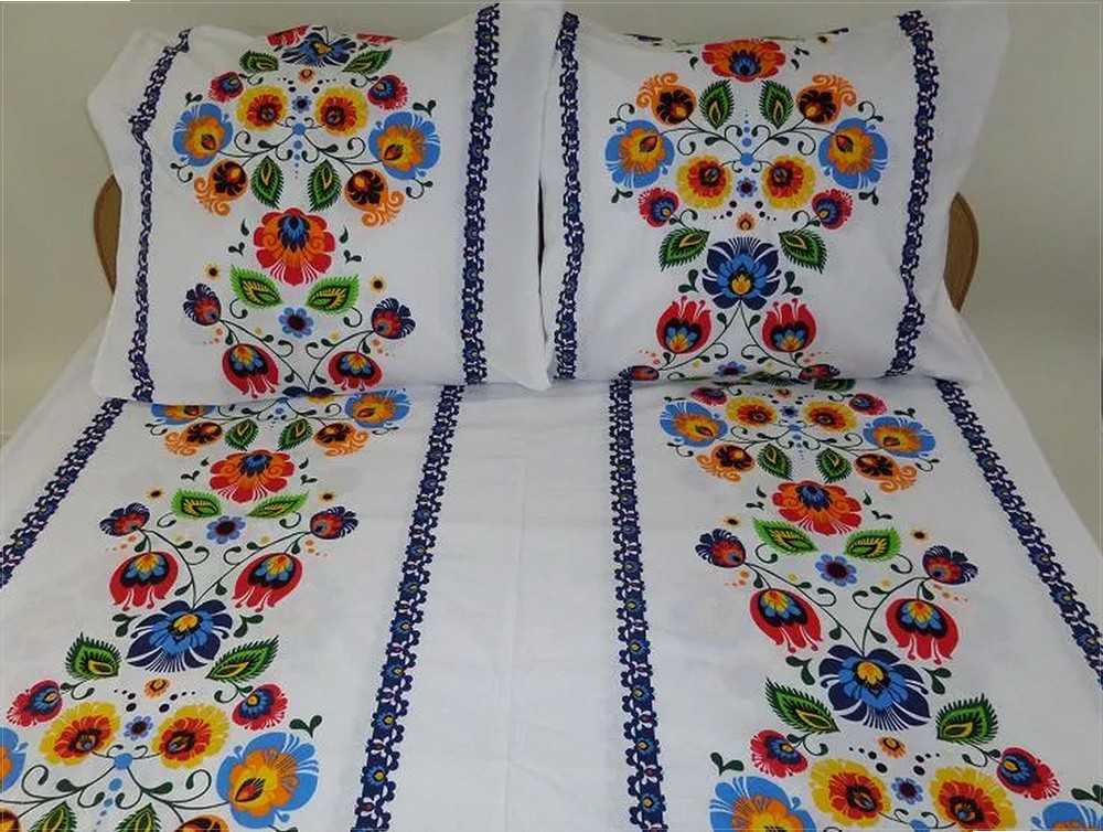 Medvilninės perkalio patalynės komplektas, 200x220 cm antklodės užvalkalas su dviem pagalvių užvalkalais, baltai mėlynas raštas, nereikia lyginti, patvarus audinis, miegamojo tekstilė