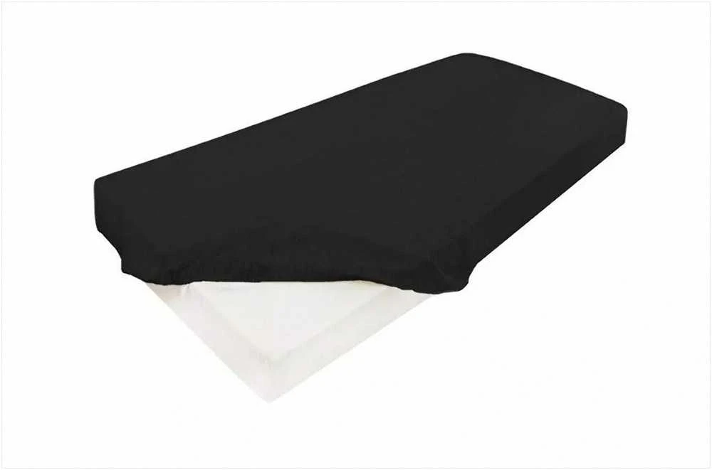 Multitex Medvilninio satino paklodė su guma, juoda, 210/220x190/200 cm dydis, 130 g/m² audinio svoris, čiužiniams, miegamojo tekstilė