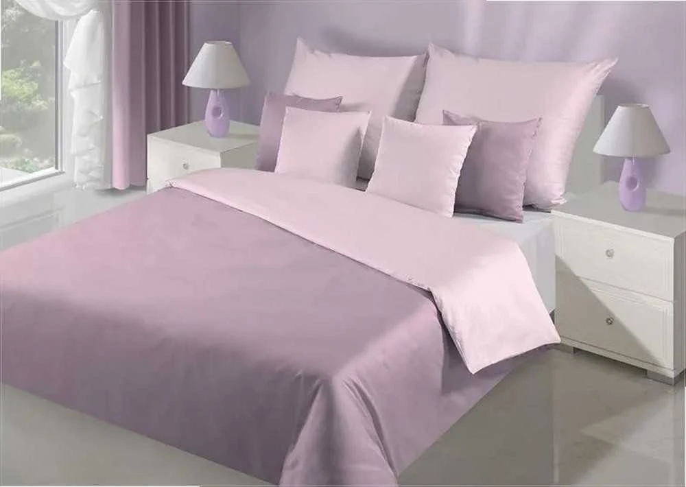 Eurofirany Medvilninio satino patalynės komplektas, dvigulis 160x200 cm, baltas ir mėtų, dvipusis, užtrauktukas, 3 dalių rinkinys, miegamojo tekstilė Patalynė