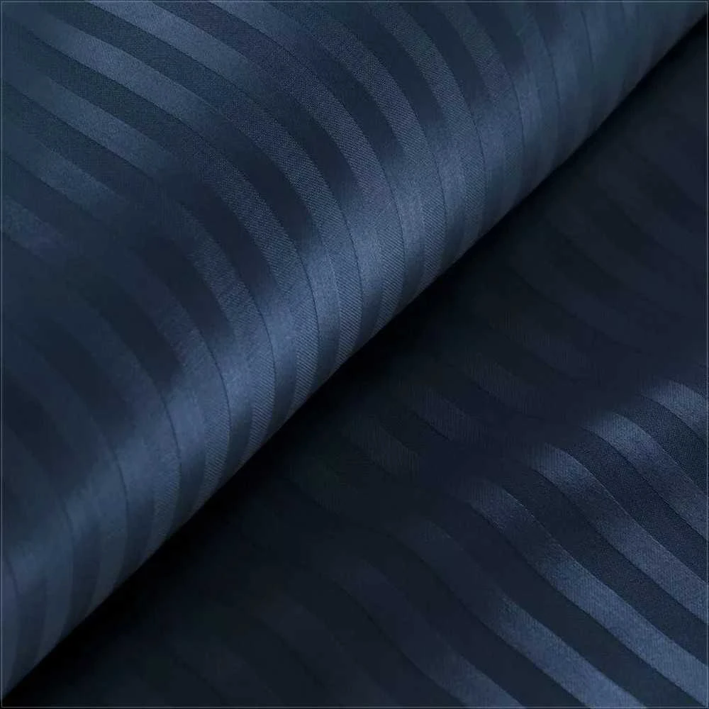 Eurofirany Medvilninio satino patalynės komplektas, 160x200 cm antklodės užvalkalas su dviem pagalvių užvalkalais, dryžuotas raštas, užtrauktukas, 125 g/m² svoris, miegamojo tekstilė Patalynė