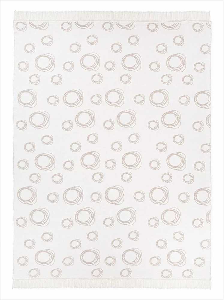 Medvilninis-akrilinis pledas, 150x200 cm, šiltas ir minkštas, dvipusis su kutais, dekoratyvinė lovatiesė svetainei ar miegamajam, namų tekstilė