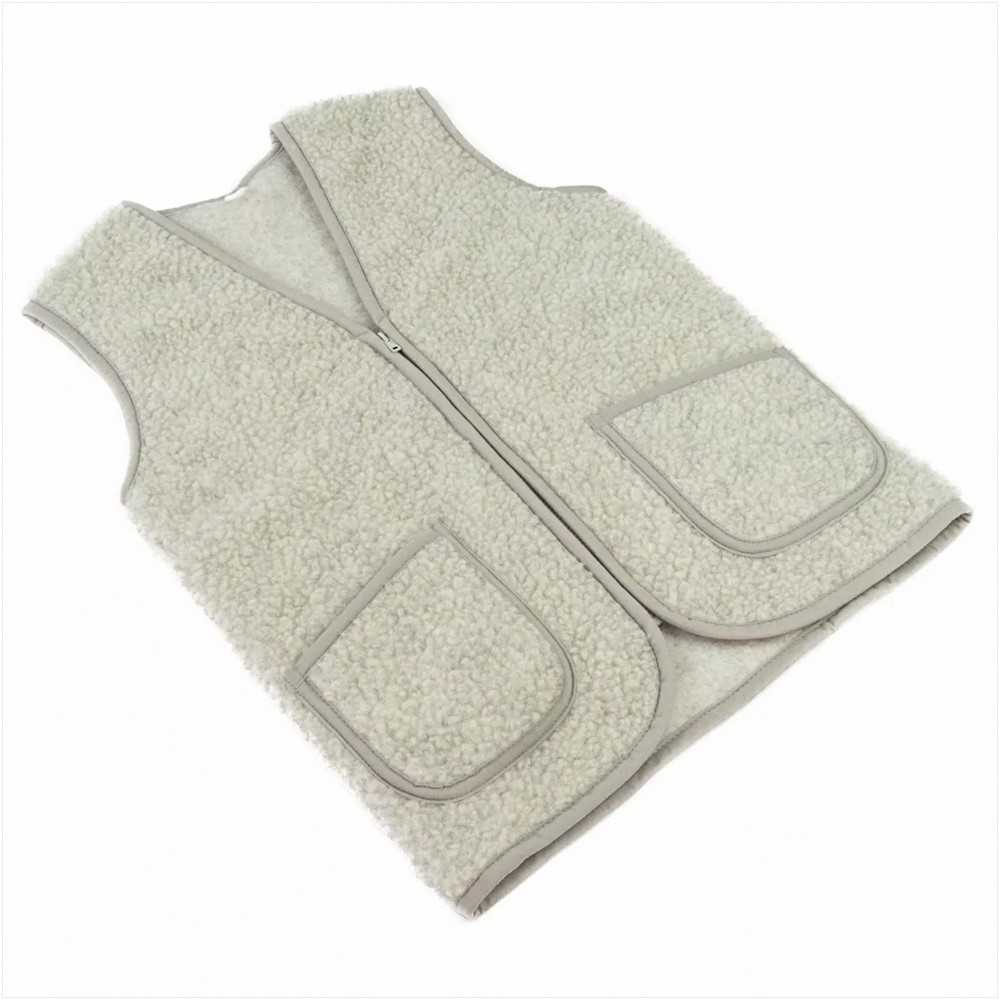 Merino vilnos liemenė, šviesiai pilka, medicinos prietaisas, pooperacinis šildytuvas, reabilitacijos priemonė, XL dydis, terapinė liemenė, nugaros šildytuvas