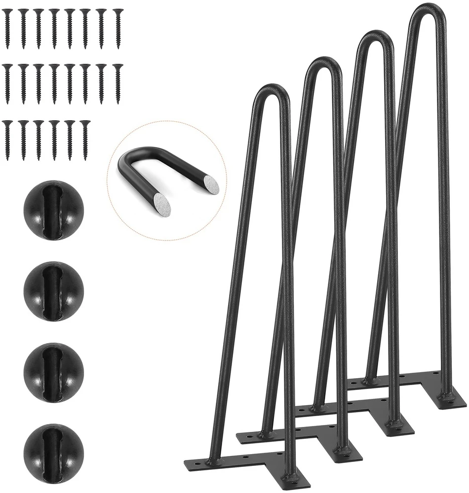 VEVOR 406 mm plono profilio metalinės baldų kojelės