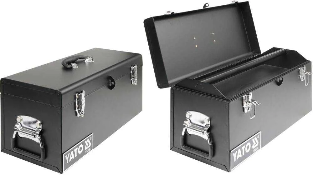Metalinis įrankių dėklas 510x220x240 mm, su nuimama lentyna, plieno įrankių dėklas, metalinis įrankių dėklas
