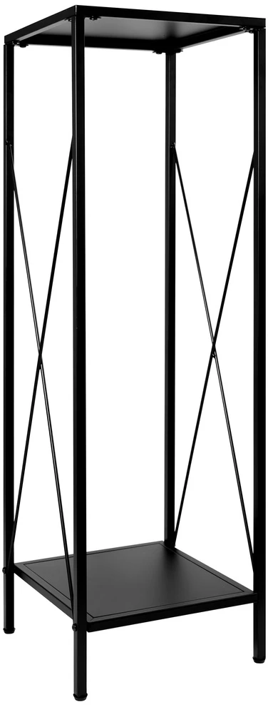 Metalinis malkinės stovas, 2 lentynos, juodas matinis, 100 kg, malkų laikiklis namams, malkų saugykla