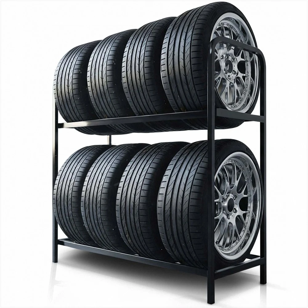 Metalinis padangų stovas-lentyna 8 padangoms Humberg HM-386