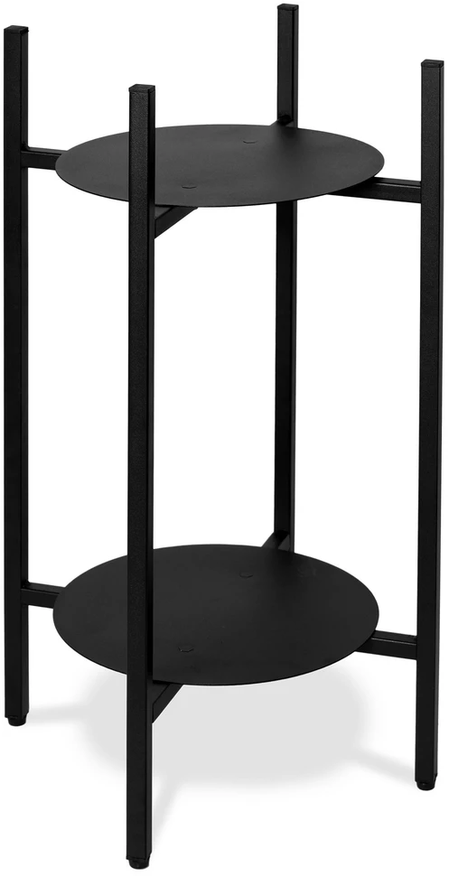 Metalinių augalų stovas SAMIR, juodas, gėlių stovas, 61 cm aukščio, moderniam vazonui, geležinis, kambariniams augalams