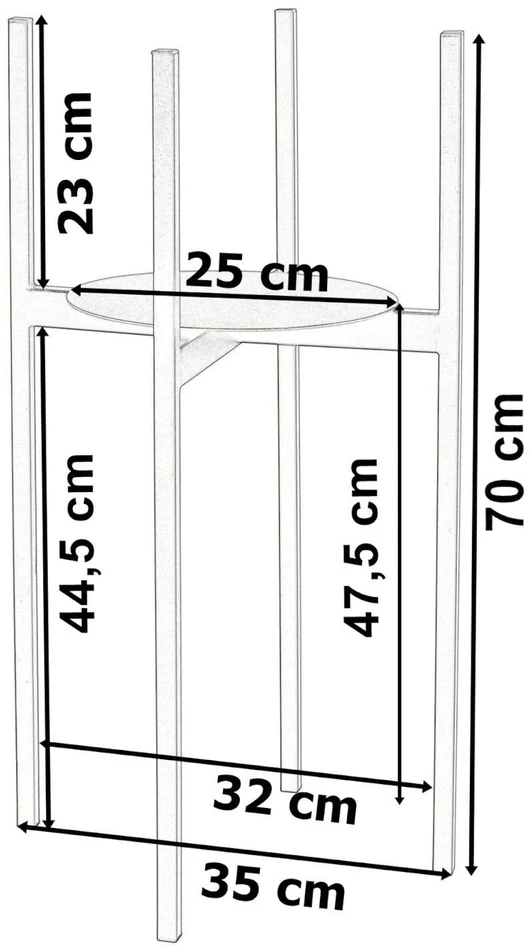Metalinių gėlių stovas, juodas, dvipusis, 70 cm, loft stiliaus, augalų stovas, gėlių laikiklis