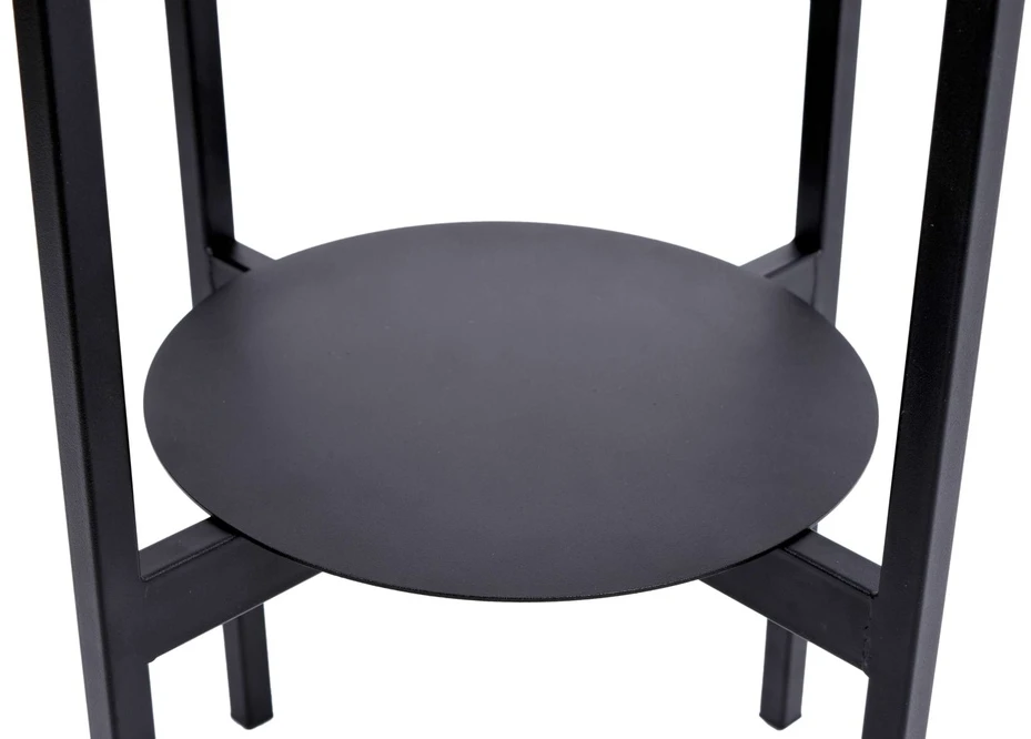 Metalinių gėlių stovas, juodas, dvipusis, 70 cm, loft stiliaus, augalų stovas, gėlių laikiklis