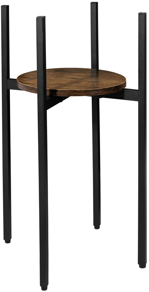 Metalinių gėlių stovas TORRE RUSTIC 60 cm, juodas, plieno augalų stovas, gėlių ekspozicija namams, metalinis stovas gėlėms