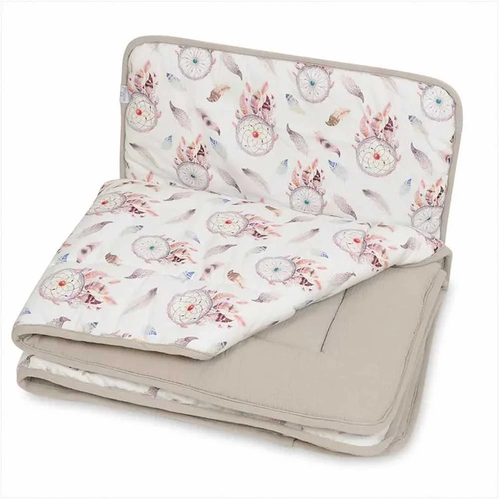 Multitex Muslino patalynės komplektas kūdikiams, antklodė 80.100 cm ir pagalvė 30.40 cm, antialerginis silikoninis užpildas, saugos sertifikatas, vaikiška patalynė