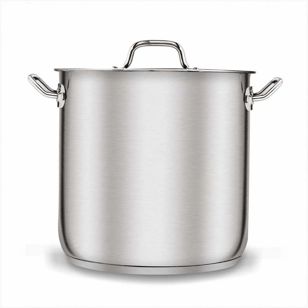Tadar Nerūdijančio plieno puodas indukcijai, 16.5 litrų talpa, didelis šeimyninis puodas, plaunamas indaplovėje, 16.5 L puodas, indukcinis puodas, nerūdijančio plieno puodas, didelis virimo puodas