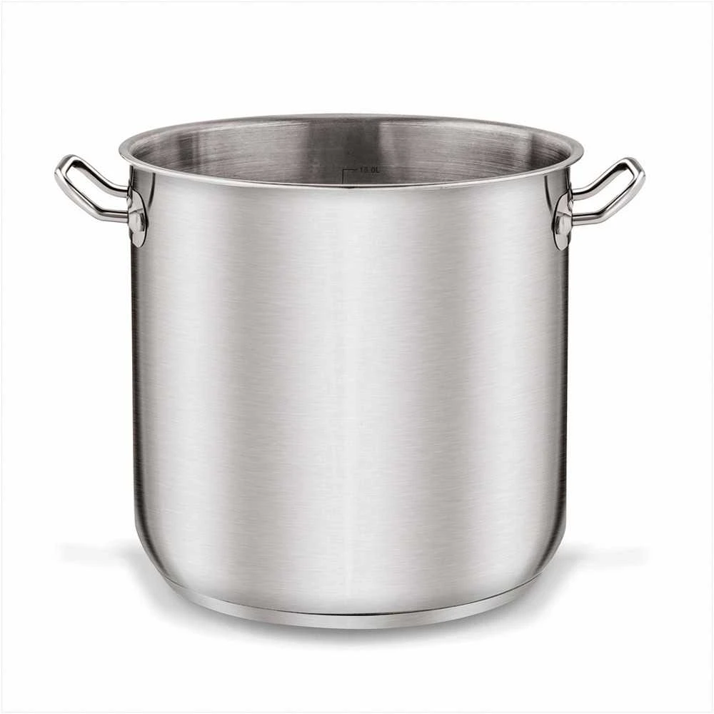 Tadar Nerūdijančio plieno puodas indukcijai, 16.5 litrų talpa, didelis šeimyninis puodas, plaunamas indaplovėje, 16.5 L puodas, indukcinis puodas, nerūdijančio plieno puodas, didelis virimo puodas