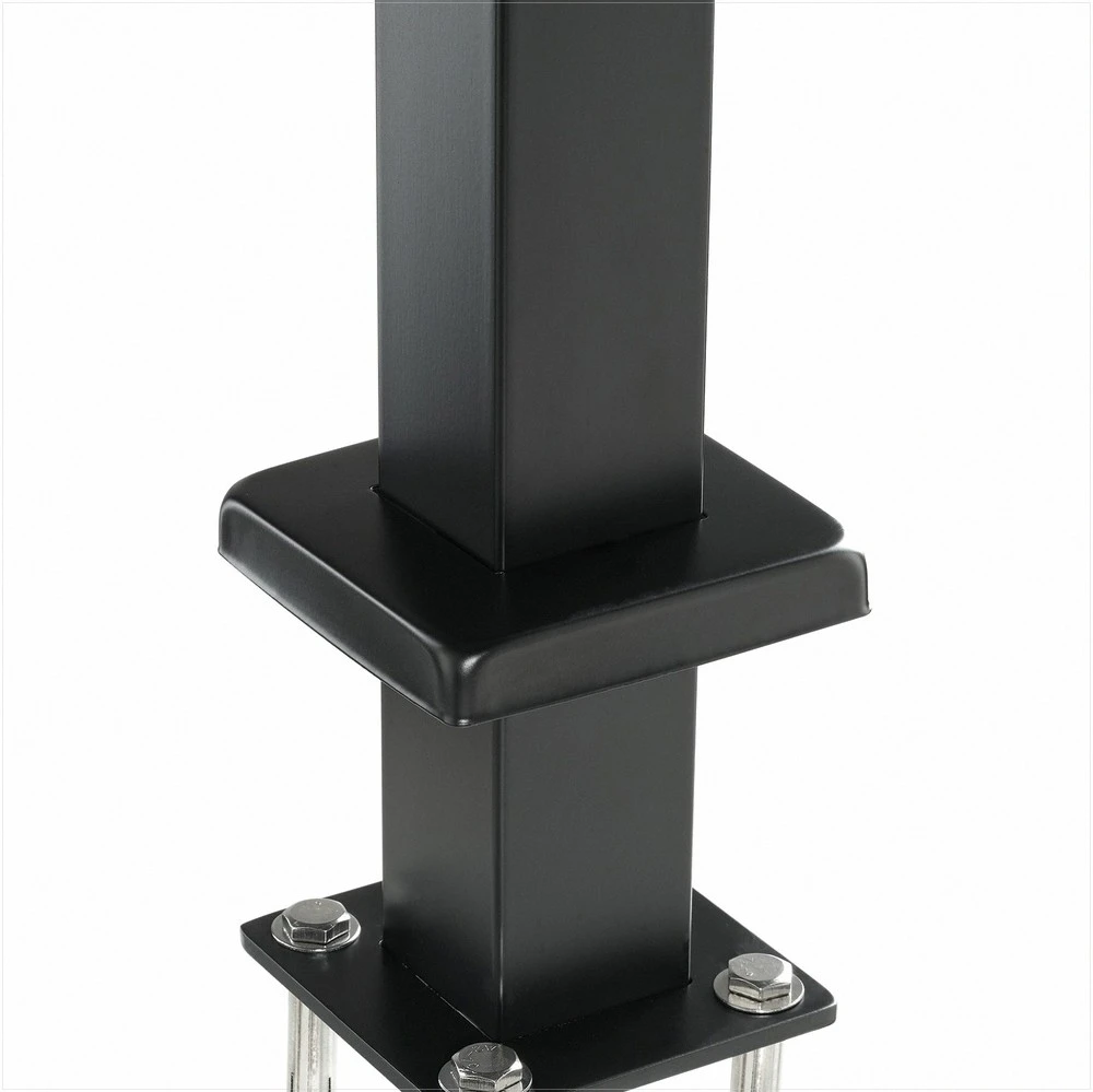 VEVOR Plieninis turėklas be skylių 91x5x5 cm, juodas