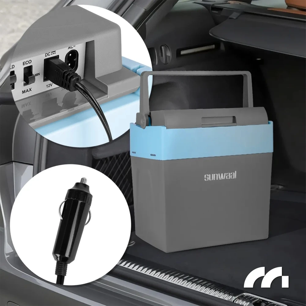 Nešiojamas automobilinis šaldytuvas, 25L šaldymo dėžė, 12V/230V termoelektrinis šaldytuvas, kelioninis kempingo šaldytuvas, automobilinis šaldytuvas kelionėms