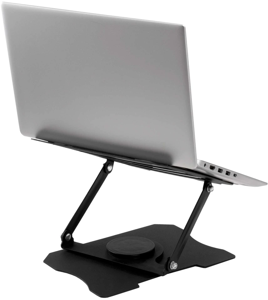 Nešiojamojo kompiuterio stovas, reguliuojamas, juodas, ergonomiškas, 10-17 colių, besisukantis, metalinis, nešiojamųjų kompiuterių laikiklis, aliuminis, patogus darbui
