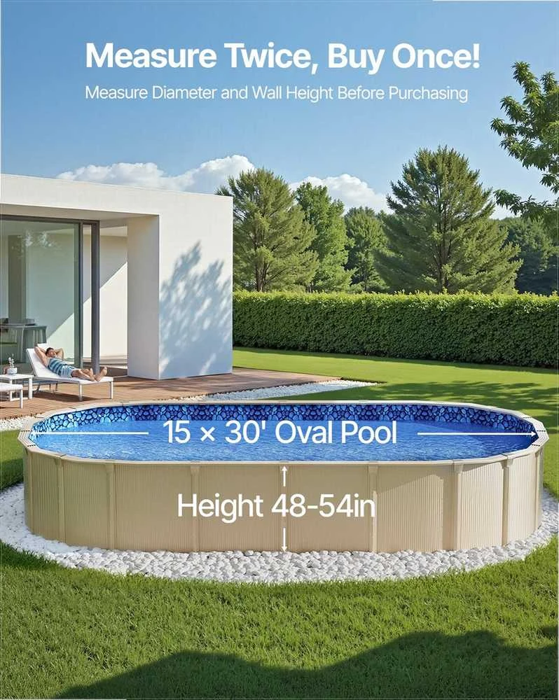 VEVOR Ovalios formos baseino įdėklas 15x30 pėdų