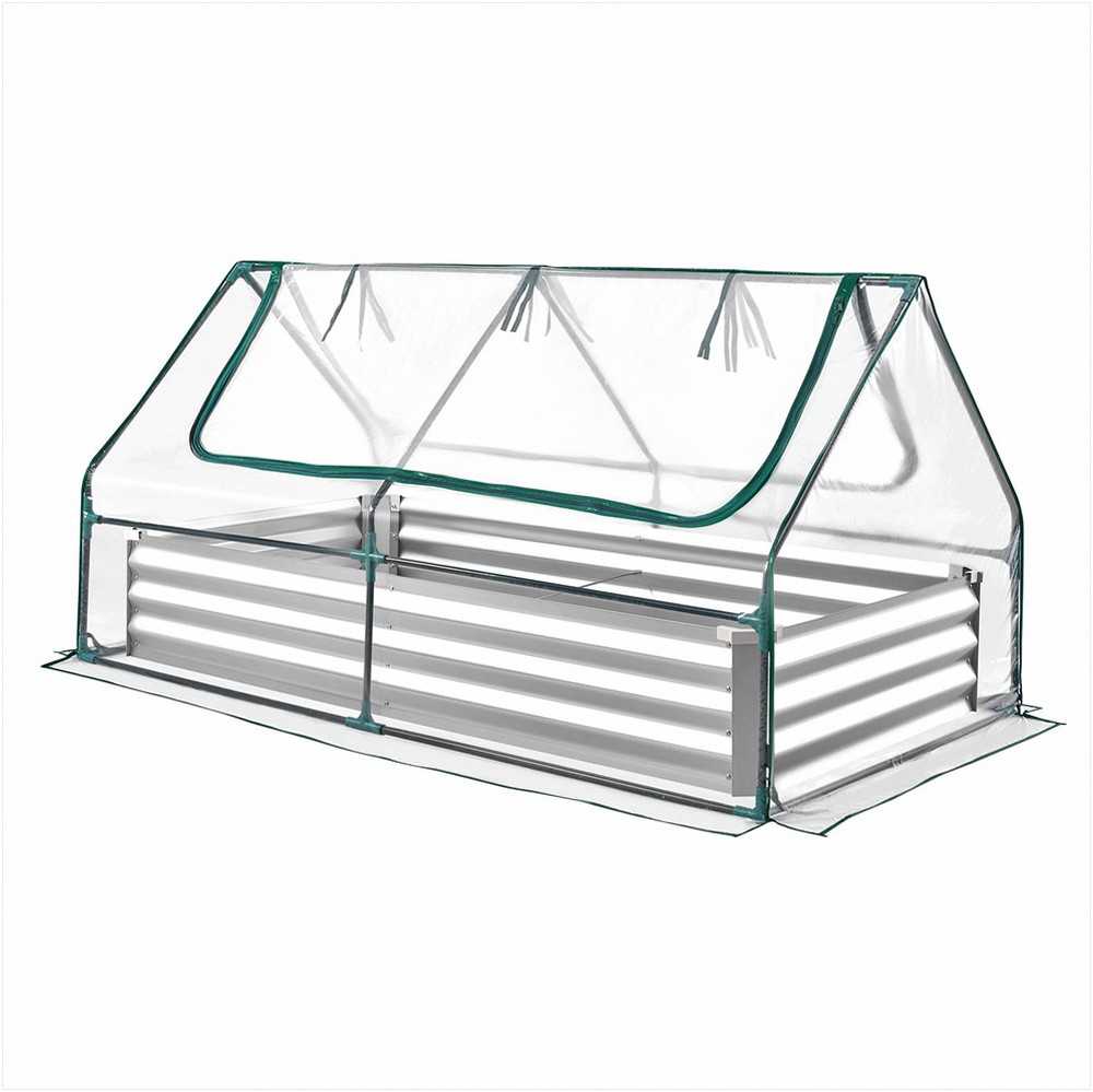 VEVOR Stačiakampė paaukštinta lysvė su dangčiu, sidabrinė
