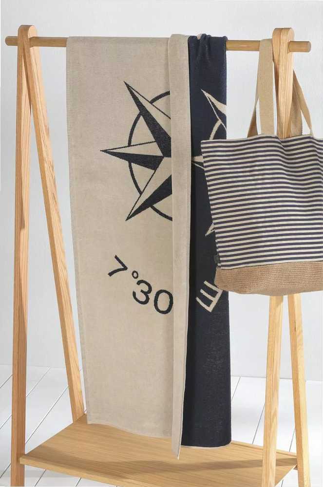 Paplūdimio rankšluostis, 80x180 cm, 100% medvilnės frotinis audinys, 430 g/m², su pakabinimo kilpa, paplūdimiui, saunai ar baseinui, draugiškas odai, Oeko-Tex sertifikatas, minkštas