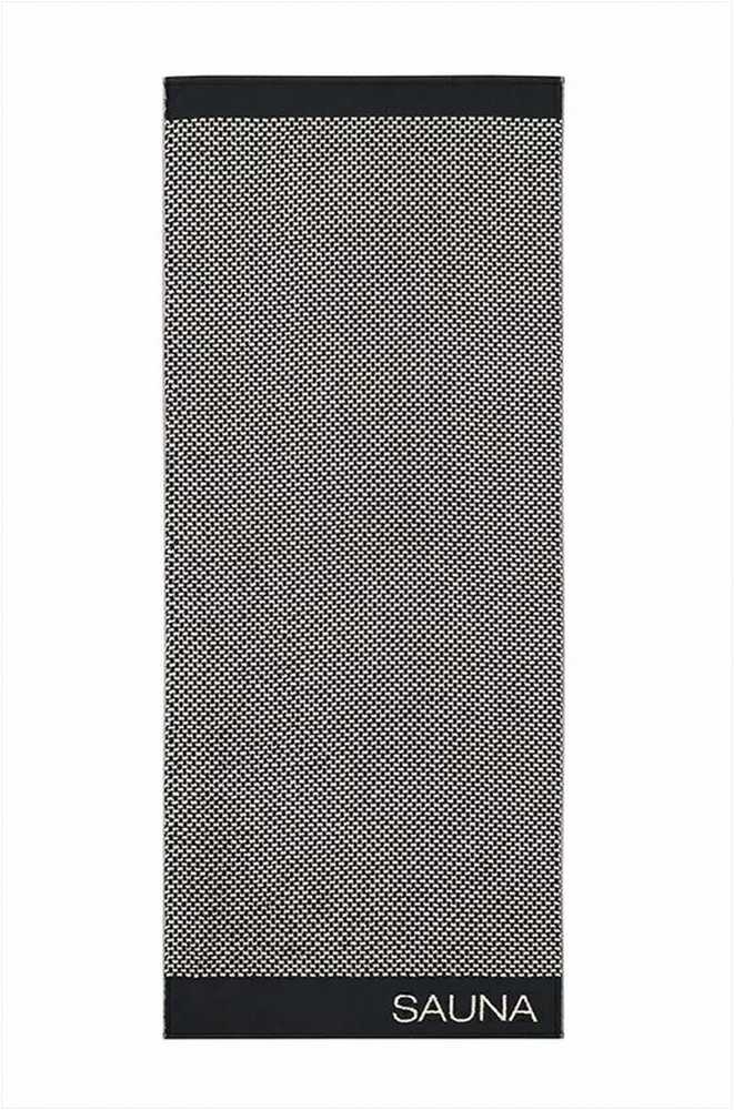 Paplūdimio rankšluostis Natural 80x200 cm juodas languotas medvilninis frotė 480 g/m2, saunos baseino rankšluostis su kilpa, Oeko-Tex medvilnė, vonios tekstilė