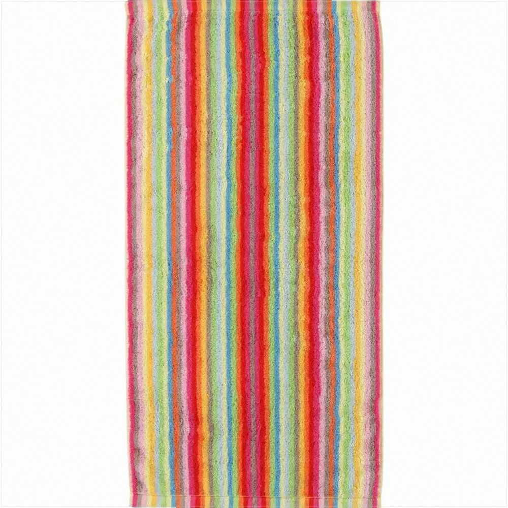 Paplūdimio rankšluostis Stripes 70x180 cm, daugiaspalvis kilpinis audinis, 510 g/m², 100% medvilnė, su pakabinimo kilpa, Oeko-Tex sertifikatas, pirties ir baseino rankšluostis