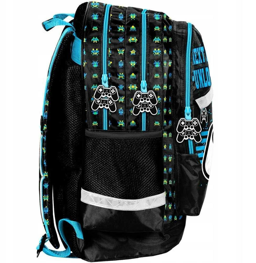 Paso Backpack Mokyklinė kuprinė, juoda, 35 cm