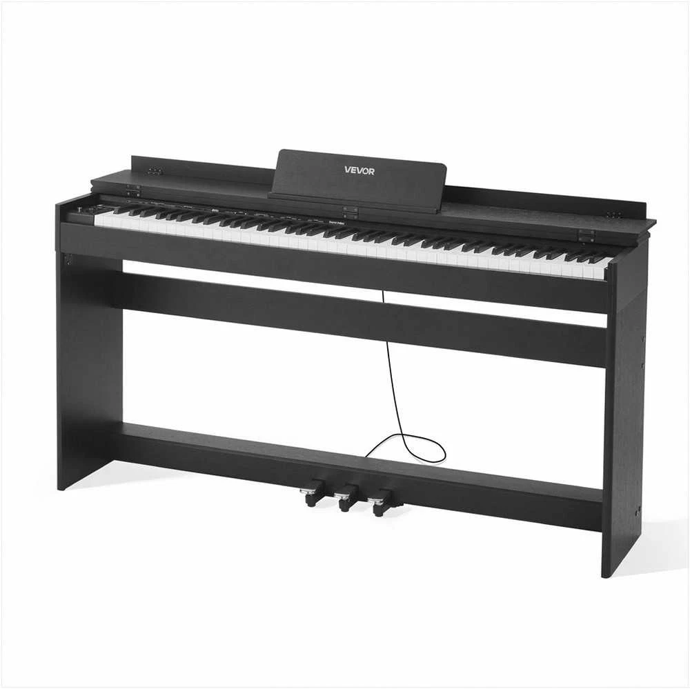 Pasvertas skaitmeninis pianinas 88 pilnai pasverti klavišai pradedantiesiems, keli tonai ir belaidis ryšys, skaitmeninio pianino klaviatūra, elektrinis pianinas, 88 klavišų pasvertas pianinas
