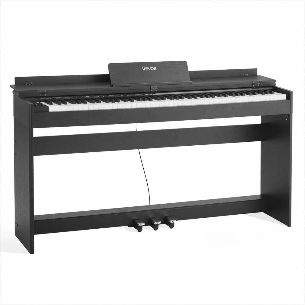Pasvertas skaitmeninis pianinas 88 pilnai pasverti klavišai pradedantiesiems, keli tonai ir belaidis ryšys, skaitmeninio pianino klaviatūra, elektrinis pianinas, 88 klavišų pasvertas pianinas