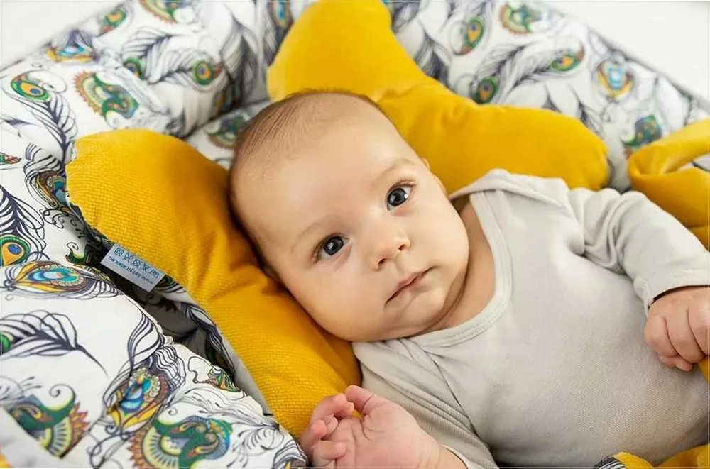 Baby Matex Kūdikio kokonas, drugelio formos pagalvė galvai, medvilnės ir velveto užvalkalas, 55x80 cm, naujagimiams 0-8 mėn., nešiojamas miego lizdelis, kūdikio lizdas