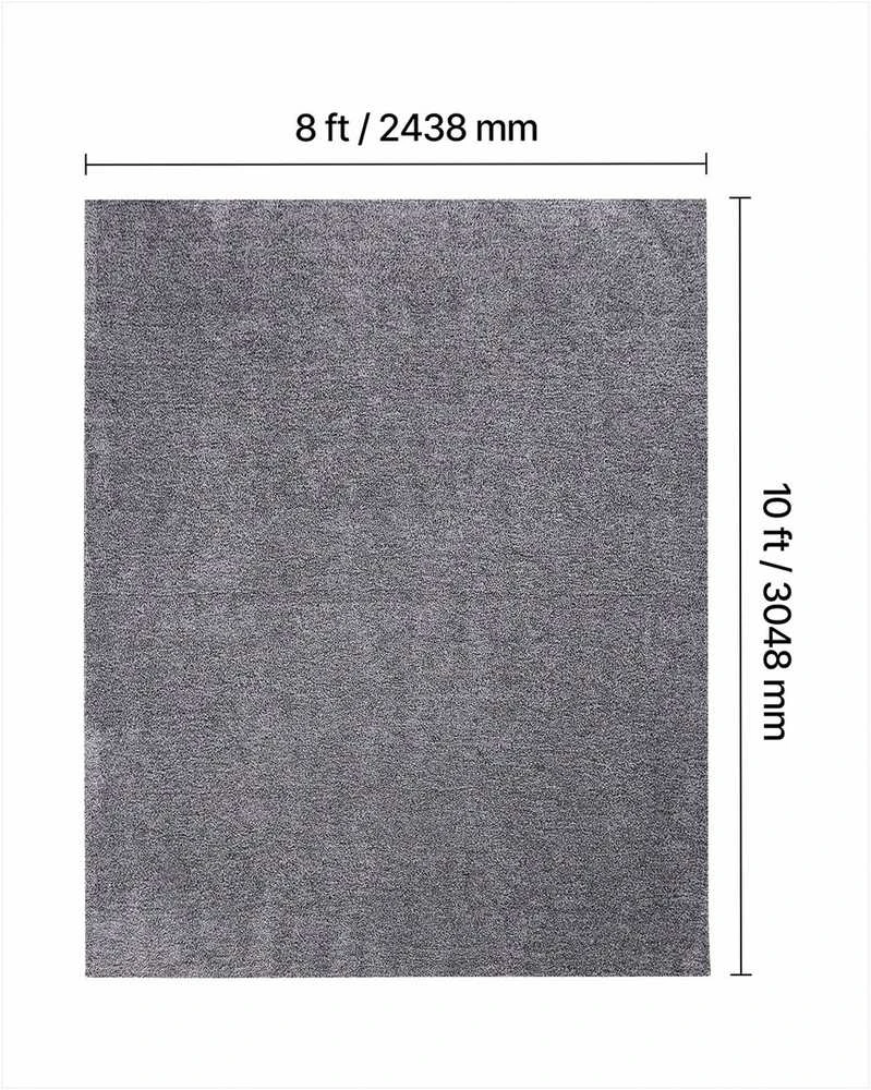 Pliušinis kilimas vidaus patalpoms, aukšto plauko minkštas kilimas svetainei, neslystantis pagrindas, garsą sugerianti grindų danga, 2.44 x 3.05 m aukšto plauko kilimas