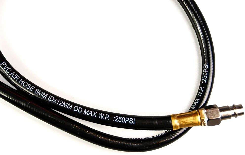 Pneumatinė žarnų ritė, dirbtuvių oro žarna, 10 metrų ištraukiama ritė, juoda PVC oro žarna garažui