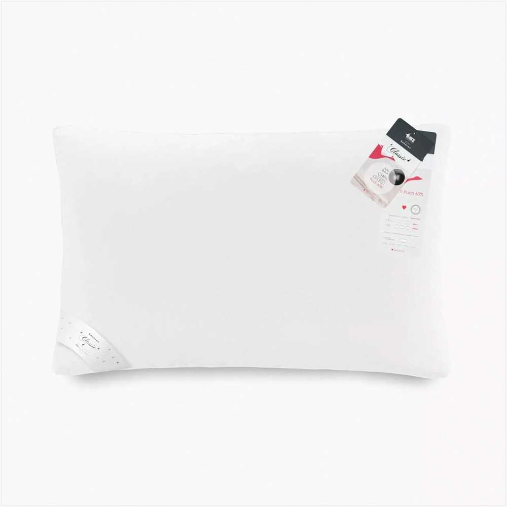 Pūkų pagalvė 70%, 50x70 cm, 600g, balta, minkšta ir patogi, natūralus užpildas, žąsų pūkų pagalvė, pagrindinė pagalvė, miego pagalvė