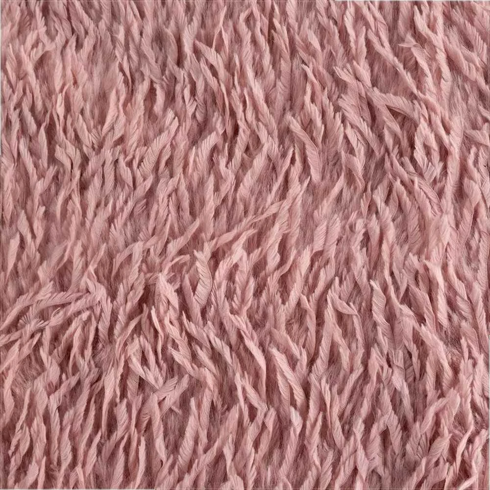 Eurofirany Pūkuotas kailinis pledas 130x170 cm, minkštas pliušinis užtiesalas, jaukus pudros rožinės spalvos uždangalas, šiltas poliesterio apklotas, lovos tiesė