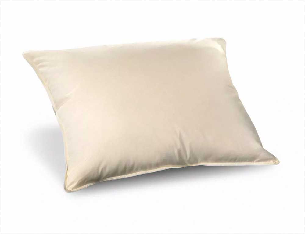 Puspūkių pagalvė 70x80 cm, ekru, 2kg, natūralus užpildas, 100% medvilnės užvalkalas, lengva izoliacija, minkšta ir puri, sugerianti drėgmę, vieno skyriaus, OEKO-TEX sertifikatas, miego kokybei