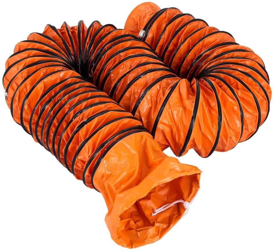 PVC lankstus ortakis, 7,6 m, ištraukiamojo ventiliatoriaus priedas, 30,5 cm